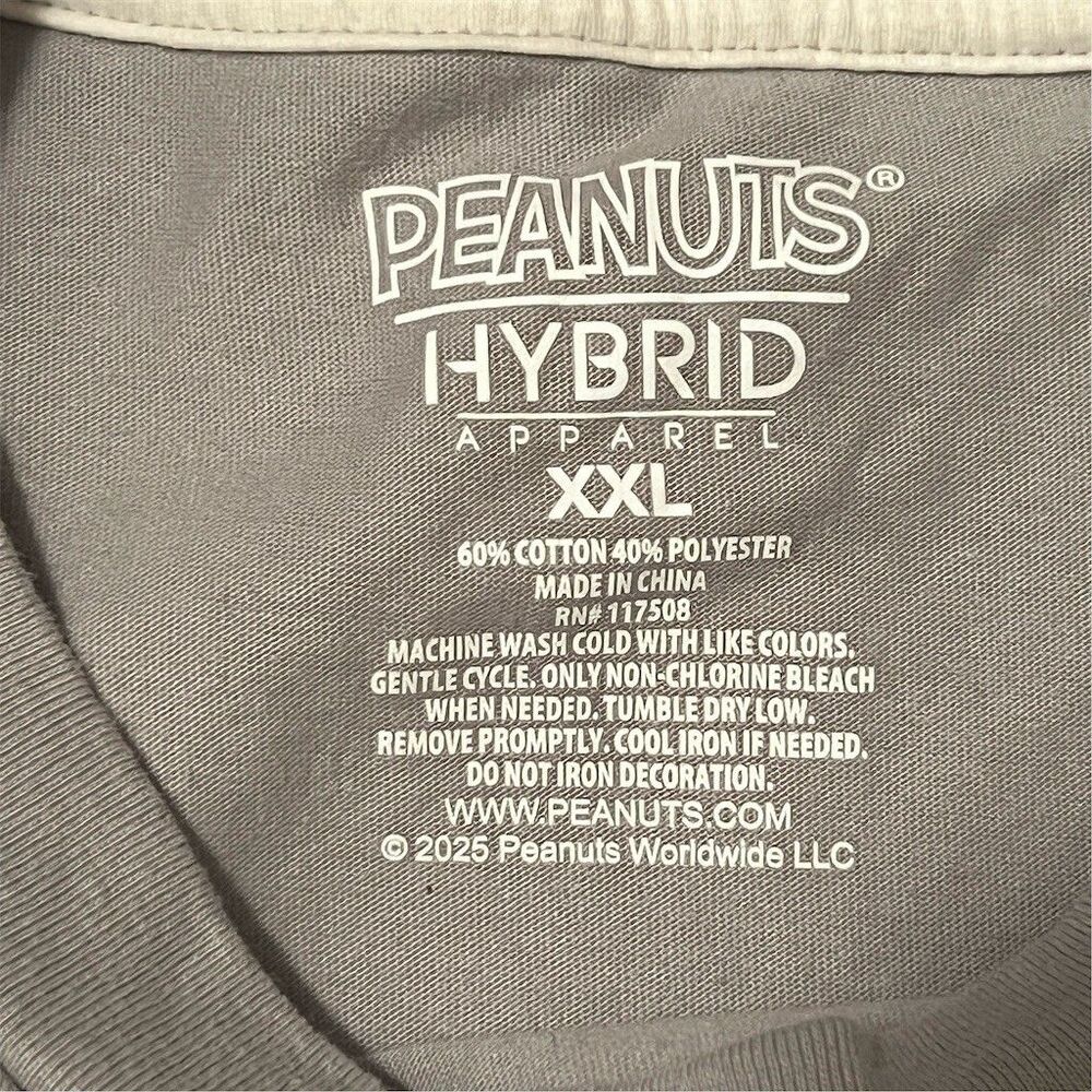 Snoopy Ski Ya Later Tee Peanuts Gray 2XL Winter Skiing Graphic Shirt - Picture 5 of 5